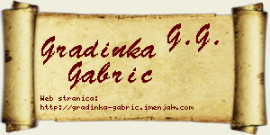 Gradinka Gabrić vizit kartica